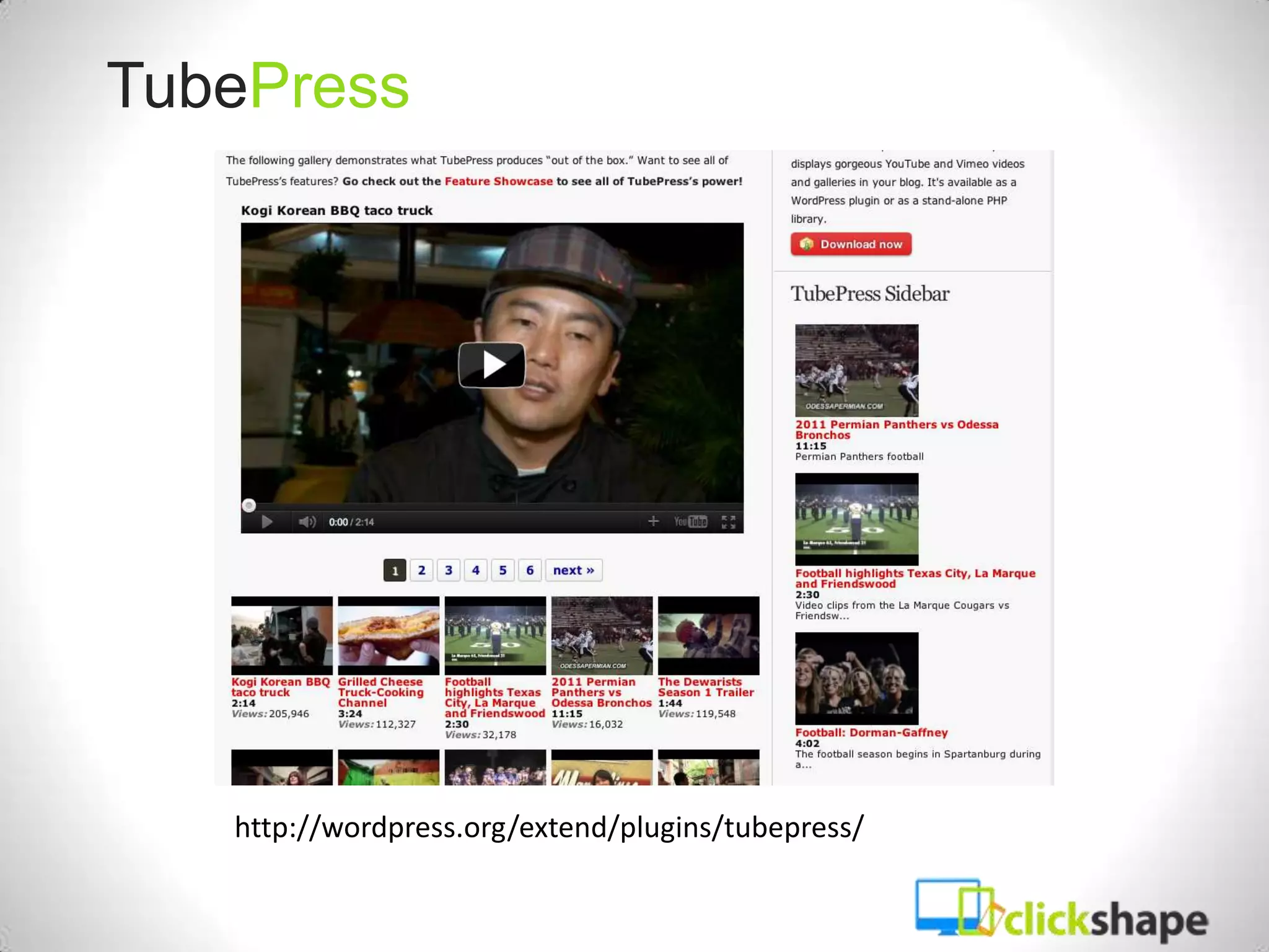 TubePress




   http://wordpress.org/extend/plugins/tubepress/
 