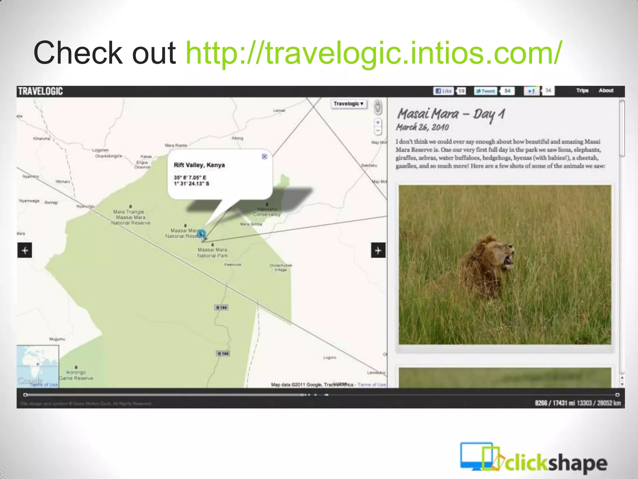 Check out http://travelogic.intios.com/
 