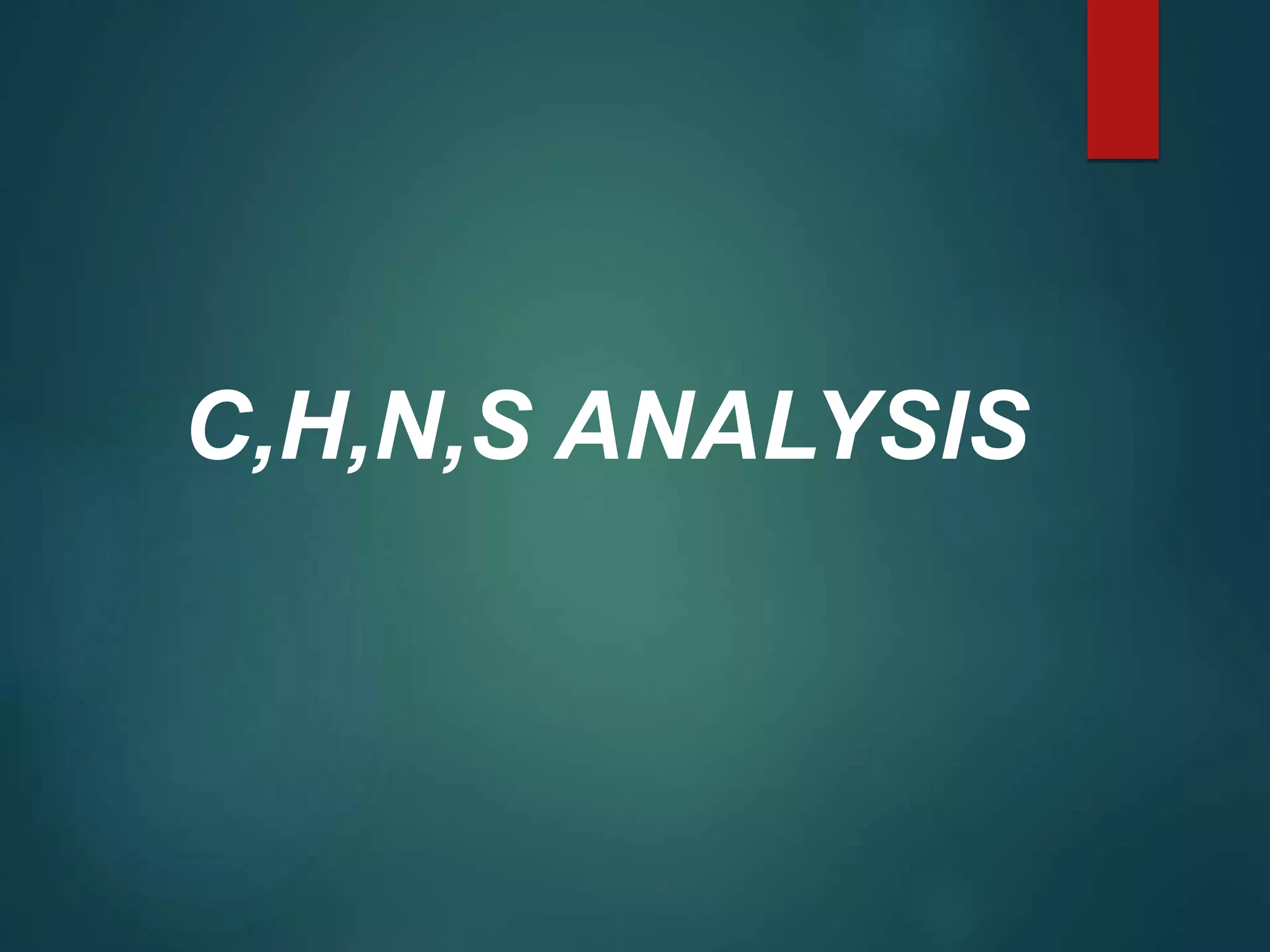 CHNS ANALYSIS AND ACCELERATED STABILITY STUDIES PPT