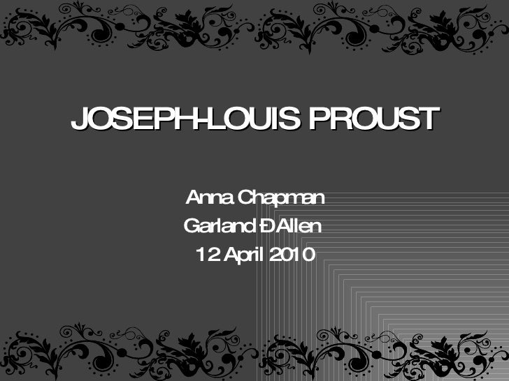 joseph louis proust project