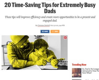 20 Time Saving Tips for Extremely Busy Dads