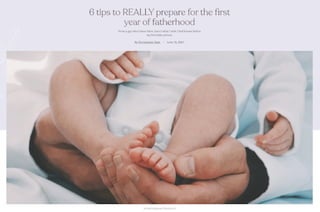 6 tips to REALLY prepare for the first year of fatherhood