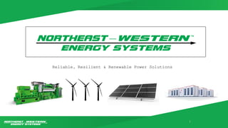 Reliable, Resilient & Renewable Power Solutions
1
 