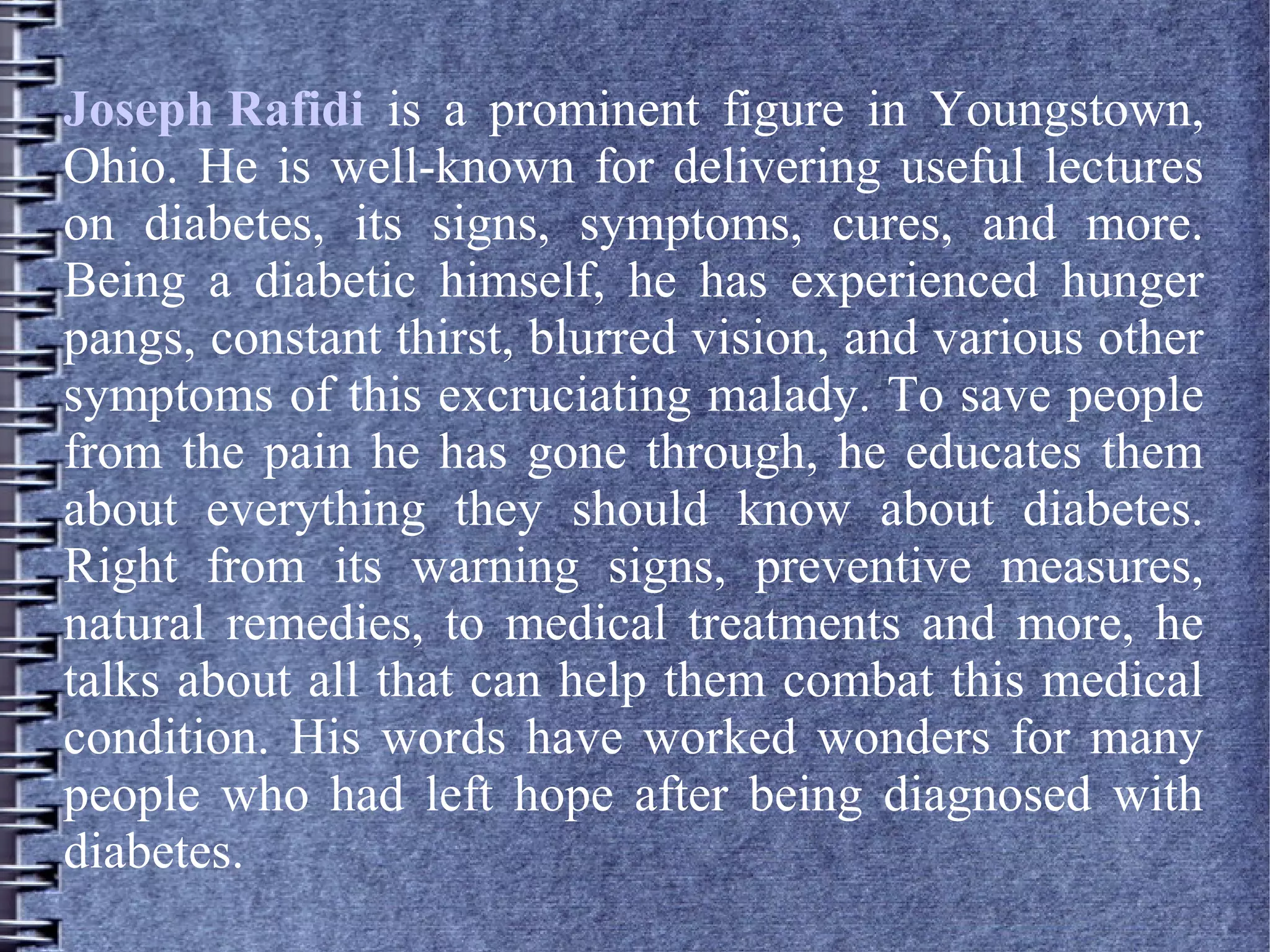 Joseph Rafidi - A Prominent Figure In Youngstown, Ohio | PPT