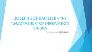 JOSEPH SCHUMPETER – THE
‘GODFATHER’ OF INNOVATION
STUDIES

Edita Macikaitė EBMmfs3-01

 