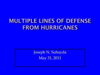 Joseph N. Suhayda May 31, 2011 