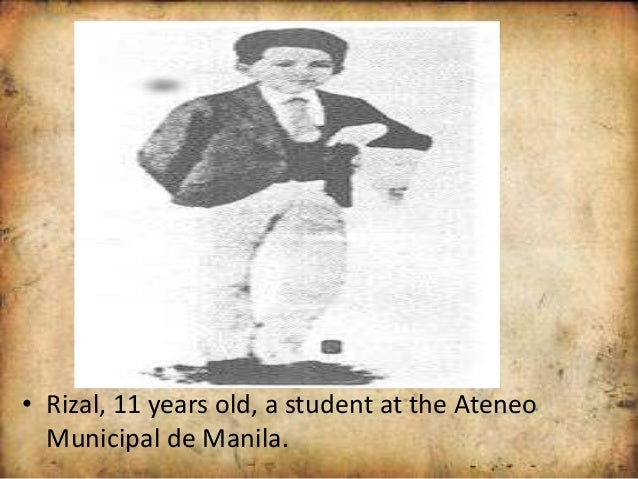 biographical essay of rizal early childhood