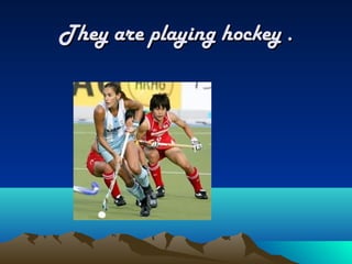 They are playing hockey .
 