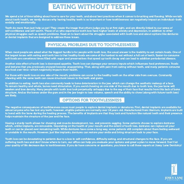 Eating Without Teeth