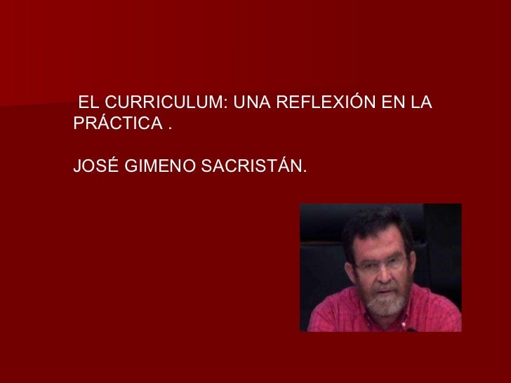 El currículum: una reflexión en la práctica