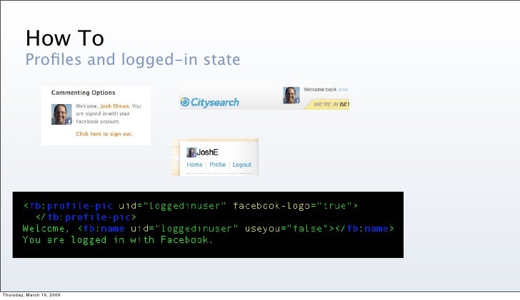 How To Profiles and logged-in