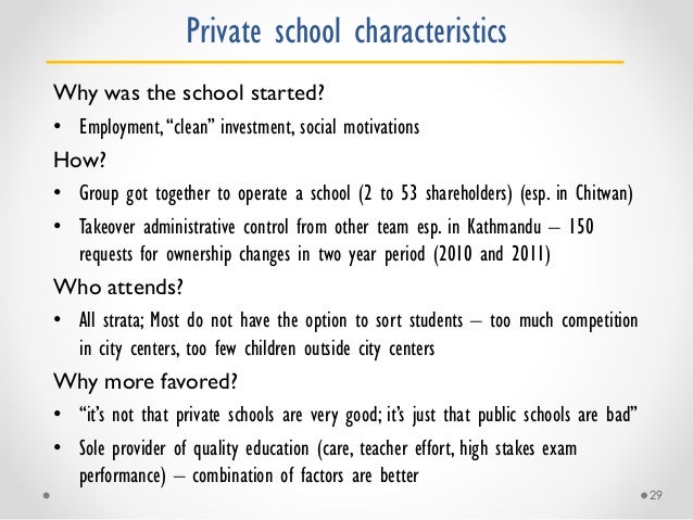 Debate: How does private schooling growth affect the public system and educational equity? Slide 29