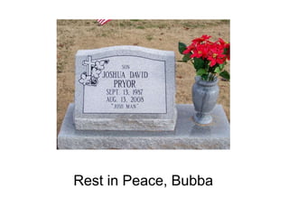 Rest in Peace, Bubba