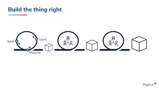 Build the thing right
Learn
Measure
Build
 