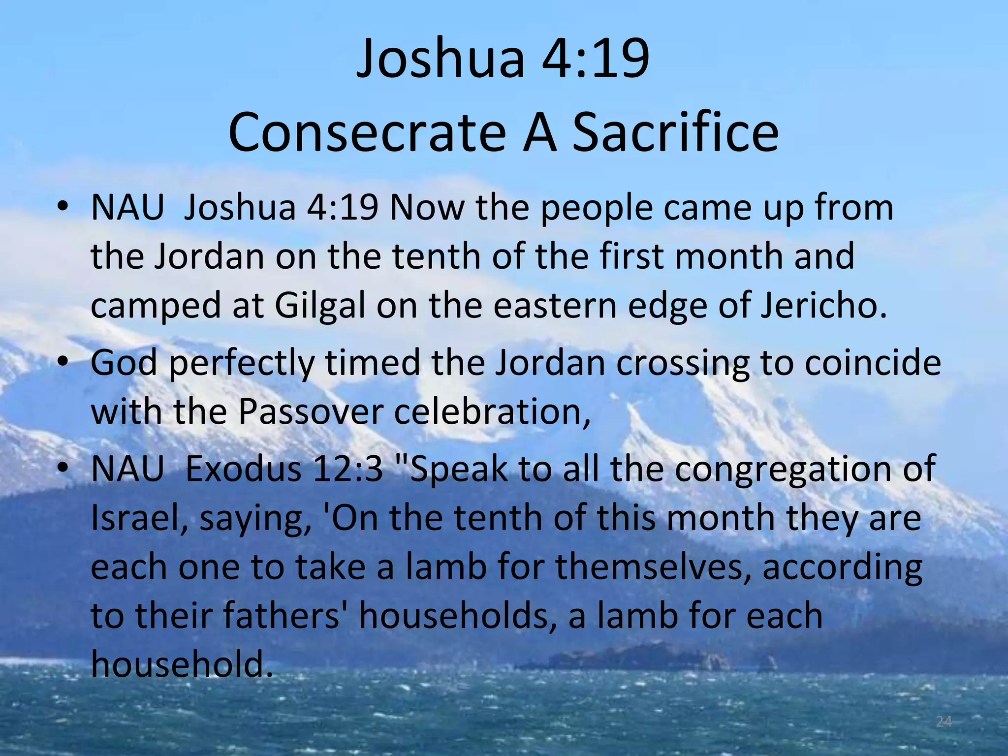 Joshua 3-4, Crossing The Jordan, | PPTX