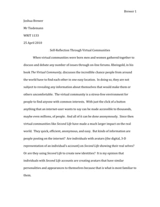 Virtual communities essay 08 image