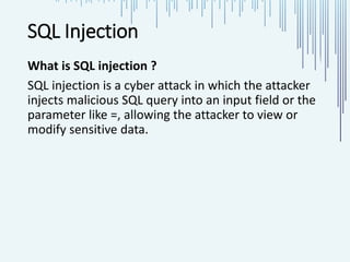 Ethical Hacking Project: SQL Injection Vulnerability Analysis.pptx