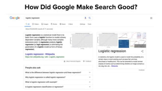 How Did Google Make Search Good?
 