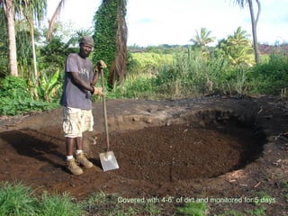 Covered with 4-6” of dirt and monitored for 5 days
 