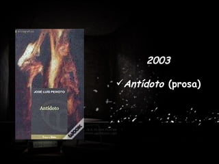 2003 Antídoto  (prosa) . Antes de dedicar-se profissionalmente à escrita, trabalhou como professor em Praia, Cabo Verde e em várias cidades de Portugal. 