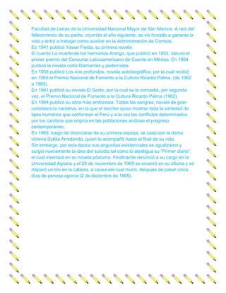 José maría arguedas