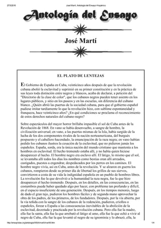 José martí, antología del ensayo hispánico