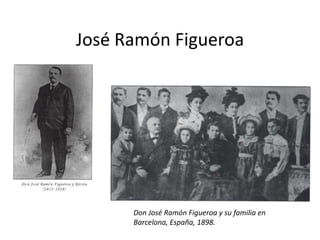 José Ramón Figueroa
Don José Ramón Figueroa y su familia en
Barcelona, España, 1898.
 