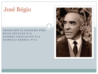 José Régio


TRABALHO ELABORADO POR:
HUGO ESTEVES Nº9
AURORA GONÇALVES Nº5
IZABELLI BERBEL Nº12
 