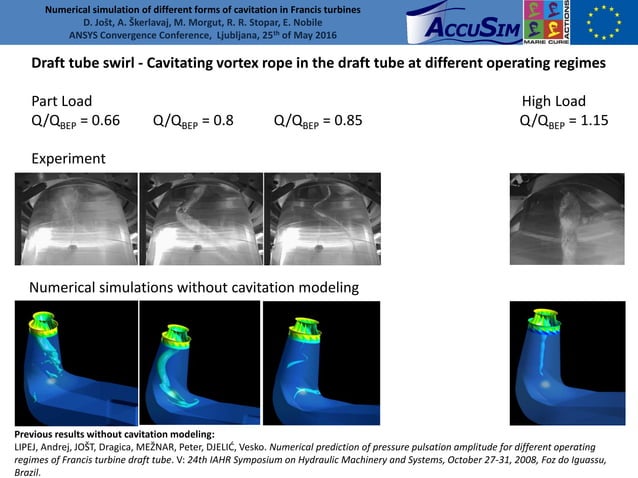 Numerical simulation of different forms of cavitation in Francis ...