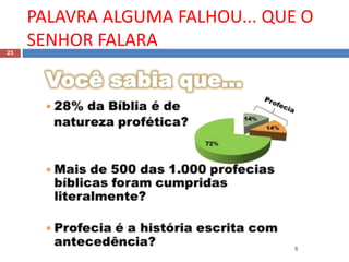 23
PALAVRA ALGUMA FALHOU... QUE O
SENHOR FALARA
 