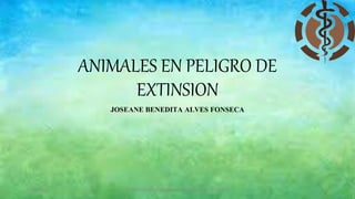 ANIMALES EN PELIGRO DE
EXTINSION
JOSEANE BENEDITA ALVES FONSECA
07/04/2019 PRESENTACION DE ANIMALES EN PELIGRO DE EXTINSION 1
 