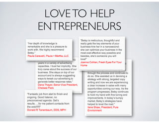 LOVETO HELP
ENTREPRENEURS
 