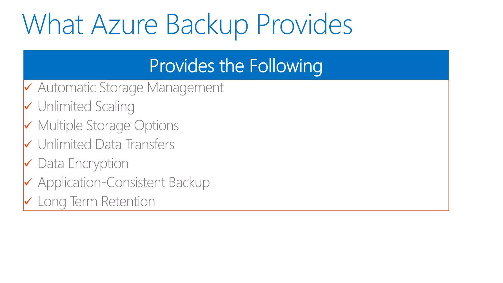 






Provides the Following
 