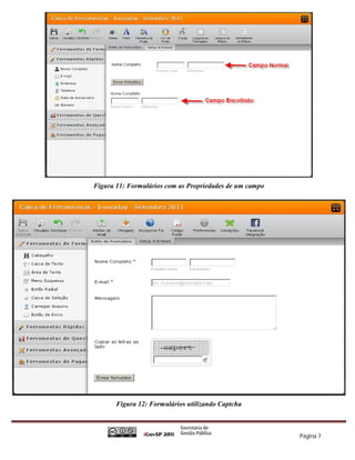 Figura 11: Formulários com as Propriedades de um campo




       Figura 12: Formulários utilizando Captcha



                                                         Página 7
 