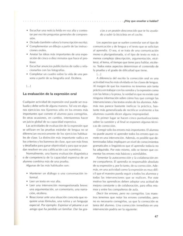 Hay Que Enseñar A Hablar Daniel Cassany
