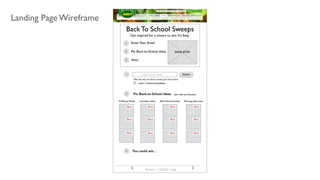 Landing Page Wireframe
Back To School Sweeps
Get inspired for a chance to win. It’s Easy:
EnterYour Email
Pin Back-to-School Ideas
Win!
1
(We will only use this to contact you if you win!)
enter your email Submit
Pin Back-to-School Ideas Start with our favorites!
15-Minute Meals Lunchbox Ideas After-School Snacks Morning Shortcuts
tease prize
I agree to Terms & Conditions
You could win…
Footer + LEGAL copy
2
3
1
2
3
 