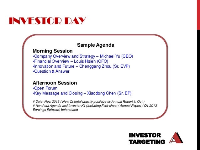 investor report template