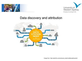 Data discovery and attribution 
Image from: http://wokinfo.com/products_tools/multidisciplinary/dci/ 
 