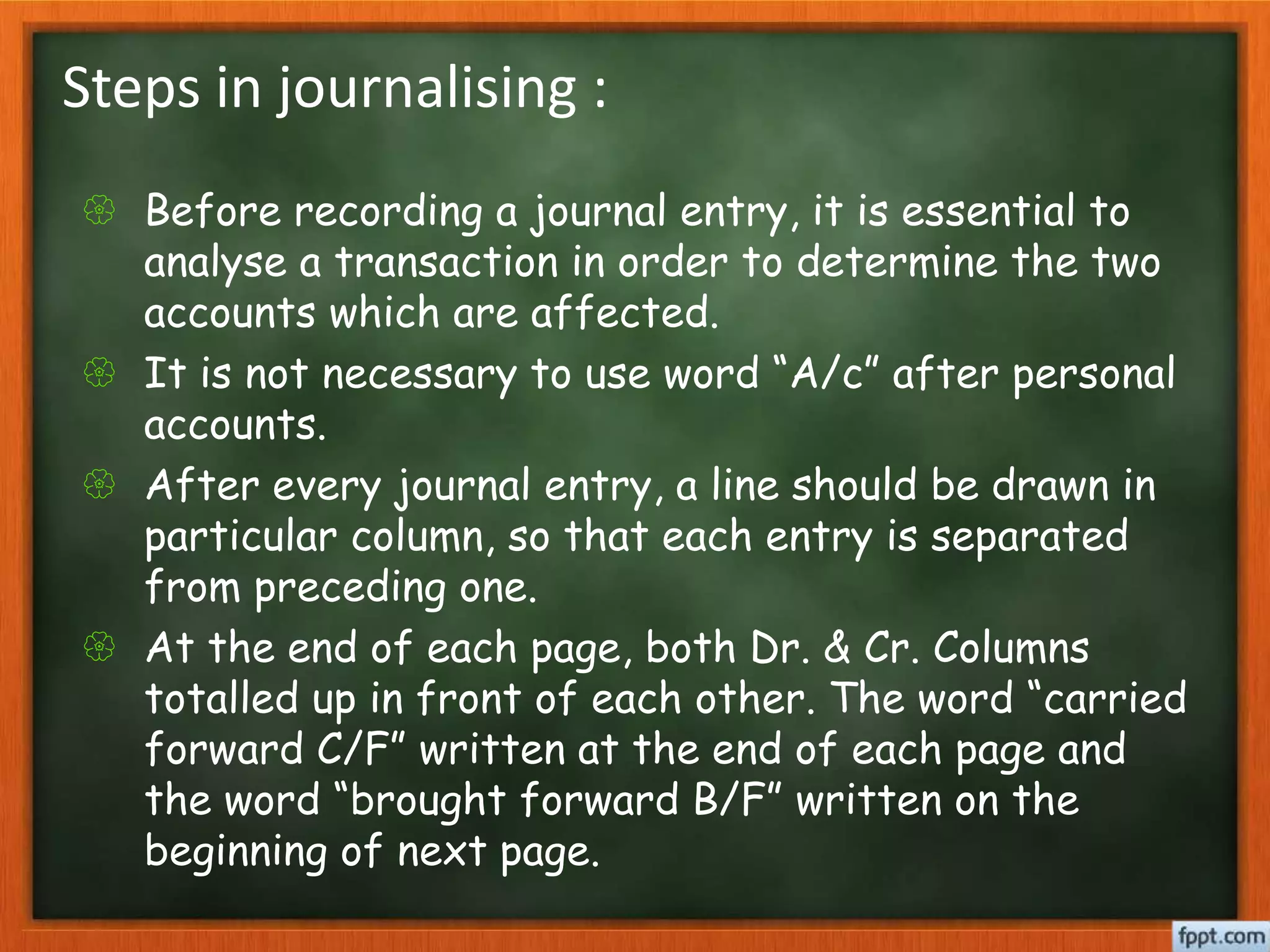 Journalising Rules Journal | PPTX
