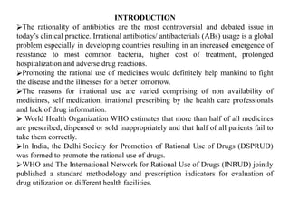 Assessment of Rational Use of Antibiotics in a Private Tertiary Care ...
