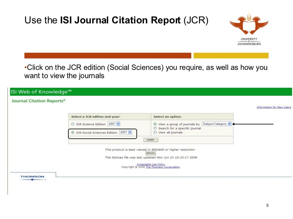 Journal Citations Impact Factors