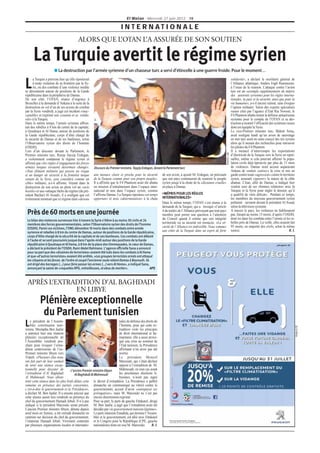 El Watan - Mercredi 27 juin 2012 - 15

                                                                          I N T E R N AT I O N A L E
                                            ALORS QUE L’OTAN L’A ASSURÉE DE SON SOUTIEN

      La Turquie avertit le régime syrien
                      ● La destruction par l’armée syrienne d’un chasseur turc a servi d’étincelle à une guerre froide. Pour le moment…
      a Turquie a prévenu hier qu’elle riposterait                                                                                                                          solidarité», a déclaré le secrétaire général de

L     à toute violation de sa frontière par la Sy-
      rie, où des combats d’une violence inédite
se déroulaient autour de positions de la Garde
                                                                                                                                                                            l’Alliance atlantique, Anders Fogh Rasmussen,
                                                                                                                                                                            à l’issue de la réunion. L’attaque contre l’avion
                                                                                                                                                                            turc est un «exemple supplémentaire du mépris
républicaine dans la périphérie de Damas.                                                                                                                                   des autorités syriennes pour les règles interna-
De son côté, l’OTAN, réunie d’urgence à                                                                                                                                     tionales, la paix et la sécurité, ainsi que pour la
Bruxelles à la demande d’Ankara à la suite de la                                                                                                                            vie humaine», a-t-il encore estimé, sans évoquer
destruction en vol d’un de ses avions de combat                                                                                                                             l’option militaire. Selon des experts spécialisés
par la Syrie vendredi, a jugé cet incident «inac-                                                                                                                           russes cités par l’agence d’Etat Ria Novosti, le
ceptable» et exprimé son «soutien et sa solida-                                                                                                                             F4 Phantom abattu testait la défense antiaérienne
rité» à la Turquie.                                                                                                                                                         syrienne pour le compte de l’OTAN et sa des-
Dans le même temps, l’armée syrienne affron-                                                                                                                                truction a montré l’efficacité des systèmes russes
tait des rebelles à 8 km du centre de la capitale,                                                                                                                          dont est équipée la Syrie.
à Qoudsaya et Al Hama, autour de positions de                                                                                                                               Le vice-Premier ministre turc, Bülent Arinç,
la Garde républicaine, corps d’élite chargé de                                                                                                                              avait souligné lundi qu’un avion de sauvetage
la sécurité de Damas et de ses banlieues, selon                                                                                                                             en mer turc avait en outre essuyé des tirs syriens
l’Observatoire syrien des droits de l’homme                                                                                                                                 alors qu’il menait des recherches pour retrouver
(OSDH).                                                                                                                                                                     les pilotes du F4 Phantom.
Lors d’un discours devant le Parlement, le                                                                                                                                  Il a menacé d’interrompre les exportations




                                                                                                                                                               PHOTO : DR
Premier ministre turc, Recep Tayyip Erdogan,                                                                                                                                d’électricité de la Turquie vers la Syrie en repré-
a violemment condamné le régime syrien et                                                                                                                                   sailles, même si cela pourrait affecter la popu-
affirmé que «les règles d’engagement des forces                                                                                                                             lation civile déjà éprouvée par plus de 15 mois
armées turques (avaient) désormais changé».          Discours du Premier ministre, Tayyip Erdogan, devant le Parlement turc                                                 de violences. Damas avait accusé auparavant
«Tout élément militaire qui posera un risque                                                                                                                                Ankara de vouloir «attiser» la crise et mis en
et un danger de sécurité à la frontière turque       une menace claire et proche pour la sécurité         de son avion, a ajouté M. Erdogan, en précisant                   garde contre toute «agression» contre le territoire
venant de la Syrie, sera considéré comme un          de la Turquie comme pour son propre peuple».         que son pays continuerait de soutenir le peuple                   syrien, assurant «ignorer» la nature de la cible
cible» militaire, a-t-il affirmé. Voyant dans la     Il a affirmé que le F4 Phantom avait été abattu      syrien jusqu’à la chute de la «dictature cruelle»                 abattue. L’Iran, allié de Damas, a indiqué hier
destruction de son avion en plein vol un «acte       en mission d’entraînement dans l’espace inter-       en place à Damas.                                                 vouloir user de ses «bonnes relations» avec la
hostile» et une «attaque lâche du régime (du pré-    national et non dans l’espace syrien, comme                                                                            Turquie et la Syrie pour régler le dossier, qu’il
sident Bachar) Al Assad», il a souligné que cet      l’affirme Damas. La Turquie ripostera «en temps      «MÉPRIS POUR LES RÈGLES                                           a qualifié de «très délicat». Pendant ce temps,
événement montrait que ce régime était «devenu       opportun» et avec «détermination» à la chute         INTERNATIONALES»                                                  les membres du nouveau gouvernement syrien
                                                                                                          Dans le même temps, l’OTAN s’est réunie à la                      prêtaient serment devant le président Al Assad,
                                                                                                          demande de la Turquie, qui a invoqué «l’article                   selon la télévision syrienne.
                                                                                                          4 du traité» de l’Alliance prévoyant que tout pays                A travers le pays, les violences ne faiblissaient
 Près de 60 morts en une journée                                                                          membre peut porter une question à l’attention                     pas, faisant au moins 15 morts, d’après l’OSDH,
 Le bilan des violences survenues hier à travers la Syrie s’élève à au moins 30 civils et 24              du Conseil quand il estime que son intégrité                      dont six dans les combats entre l’armée et les re-
 membres des forces gouvernementales, selon l’Observatoire syrien des droits de l’homme                   territoriale ou sa sécurité est menacée. «La sé-                  belles près de Damas. La veille, elles avaient fait
 (OSDH). Parmi ces victimes, l’ONG dénombre 10 morts dans des combats entre armée                         curité de l’Alliance est indivisible. Nous sommes                 95 morts, en majorité des civils, selon la même
 syrienne et rebelles à 8 km du centre de Damas, autour de positions de la Garde républicaine,            aux côtés de la Turquie dans un esprit de forte                   source.                                        R. I.
 corps d’élite chargé de la sécurité de la capitale et de ses banlieues. Ces combats ont débuté
 à l’aube et se sont poursuivis jusque dans l’après-midi autour des positions de la Garde
 républicaine à Qoudsaya et Al Hama, à 8 km de la place des Ommeyyades, le cœur de Damas,
 a déclaré le président de l’OSDH, Rami Abdel Rahmane. L’agence oﬃcielle Sana a annoncé
 pour sa part que des «dizaines de terroristes» avaient été tués dans les combats à Al Hama
 et que «d’autres terroristes» avaient été arrêtés. «Les groupes terroristes armés ont attaqué
 les citoyens et les forces de l’ordre et coupé l’ancienne route reliant Damas à Beyrouth. Ils
 ont érigé des barrages (...) pour faire passer les armes (...) vers Al Hama», a indiqué Sana,
 annonçant la saisie de «roquettes RPG, mitrailleuses, et obus de mortier».                    APS



 APRÈS L’EXTRADITION D’AL BAGHDADI
              EN LIBYE
           Plénière exceptionnelle
            du Parlement tunisien
    e président de l’Assem-                                             nales de défense des droits de
L   blée constituante tuni-                                             l’homme, pour qui cette ex-
                                                                                                                                                                                                                                   PUBLICITÉ




sienne, Mustapha Ben Jaafar                                             tradition viole les principes
a annoncé hier une réunion                                              de droit international et hu-
                               PHOTO : DR




plénière exceptionnelle de                                              manitaire, elle a aussi provo-
l’Assemblée vendredi pro-                                               qué une crise au sommet de
chain pour évoquer l’extra-                                             l’Etat tunisien, la Présidence
dition controversée de l’ex-                                            affirmant n’en avoir pas été
Premier ministre libyen vers                                            avertie.
Tripoli. «Plusieurs élus nous                                           Le président Moncef
ont fait part de leur souhait                                           Marzouki, qui s’était déclaré
de tenir une séance excep-                                              opposé à l’extradition de M.
tionnelle pour discuter de          L’ancien Premier ministre libyen    Mahmoudi, en tout cas avant
l’extradition d’Al Baghdadi            Al Baghdadi Al Mahmoudi          les prochaines élections li-
Al Mahmoudi. Nous allons                                                byennes, n’avait pas signé
tenir cette séance dans les plus brefs délais cette le décret d’extradition. La Présidence a publié
semaine en présence des parties concernées, dimanche un communiqué au vitriol contre le
c’est-à-dire le gouvernement et la Présidence», gouvernement, accusé d’avoir «outrepassé ses
a déclaré M. Ben Jaafar. Il a ensuite précisé que prérogatives», mais M. Marzouki ne s’est pas
cette séance aurait lieu vendredi en présence du encore directement exprimé.
chef du gouvernement Hamadi Jebali. Il n’a pas Pour sa part, le parti de gauche Ettakatol, dirigé
indiqué si le président Marzouki serait présent. M. Ben Jaafar, a jugé que l’extradition avait été
L’ancien Premier ministre libyen, détenu depuis décidée par «le gouvernement tunisien légitime».
neuf mois en Tunisie, a été extradé dimanche en Le parti islamiste Ennahda, qui domine l’Assem-
catimini sur décision du chef du gouvernement, blée et le gouvernement, est allié avec Ettakatol
l’islamiste Hamadi Jebali. Vivement contestée et le Congrès pour la République (CPE, gauche
par plusieurs organisations locales et internatio- nationaliste) dont est issu M. Marzouki.       R. I.
 