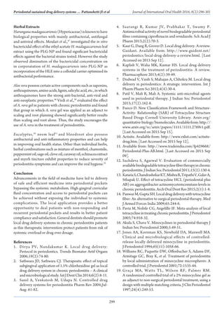 Local Drug Delivery Modalities in Treatment of Periodontitis: A Review ...