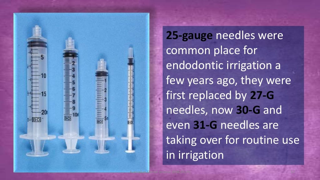 Sodium hypochlorite and its use as an endodontic irrigant Australian
