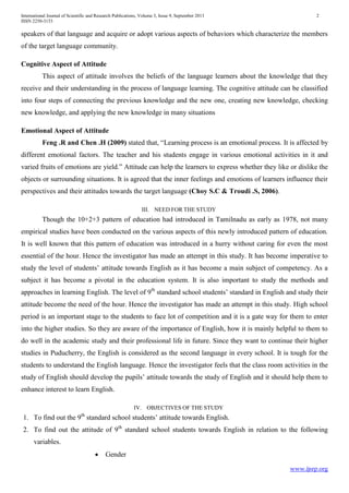 high school students' attitude towards learning English | PDF