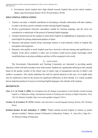 high school students' attitude towards learning English | PDF