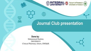 CVOT of Tirzepatide vs Dulaglutide in Type 2 Diabetes: Journal club  presentation