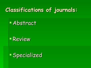 Classification Photojournal Journal Article | PPT