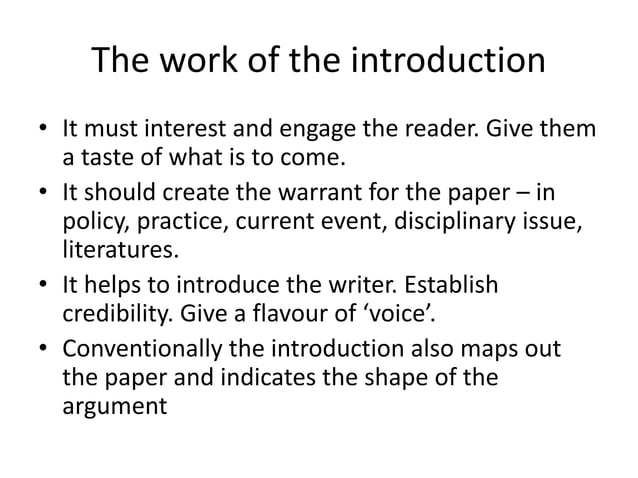 Journal Article Introductions