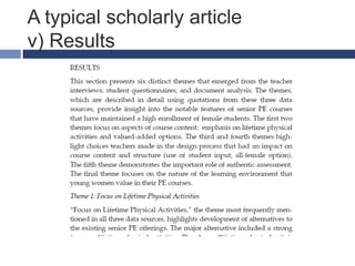 A typical scholarly article
v) Results

 